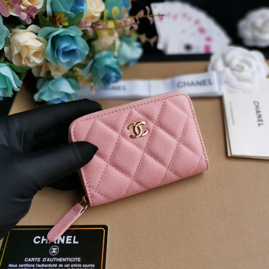Chanel 22C Pink Zip Coin Wallet