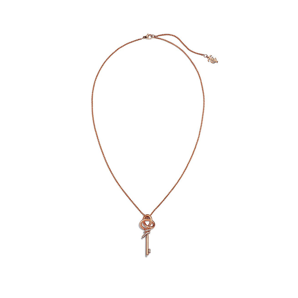 18K Tiffany Keys Woven Diamonds Medium Necklace