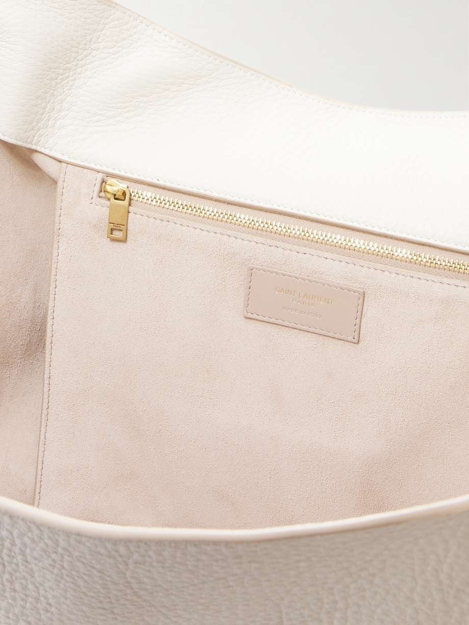 Saint Laurent Le 5 À 7 Bea Textured-Leather Tote - White