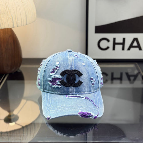 Distressed Denim Baseball Cap - Vintage Washed Streetwear Hat