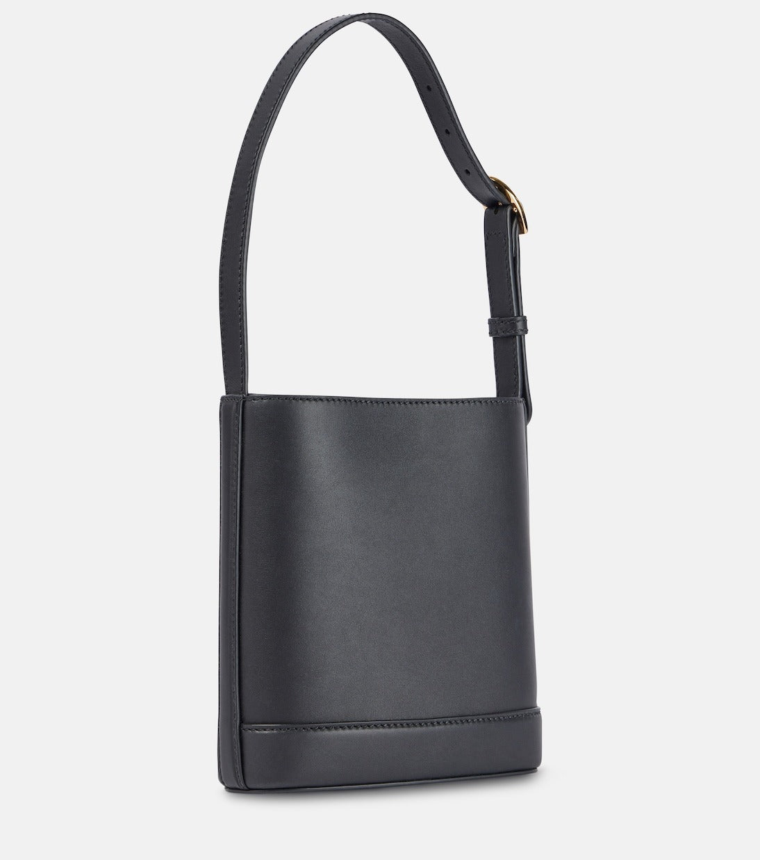 Gucci Small Horsebit Embellished Leather Bucket Bag - Black