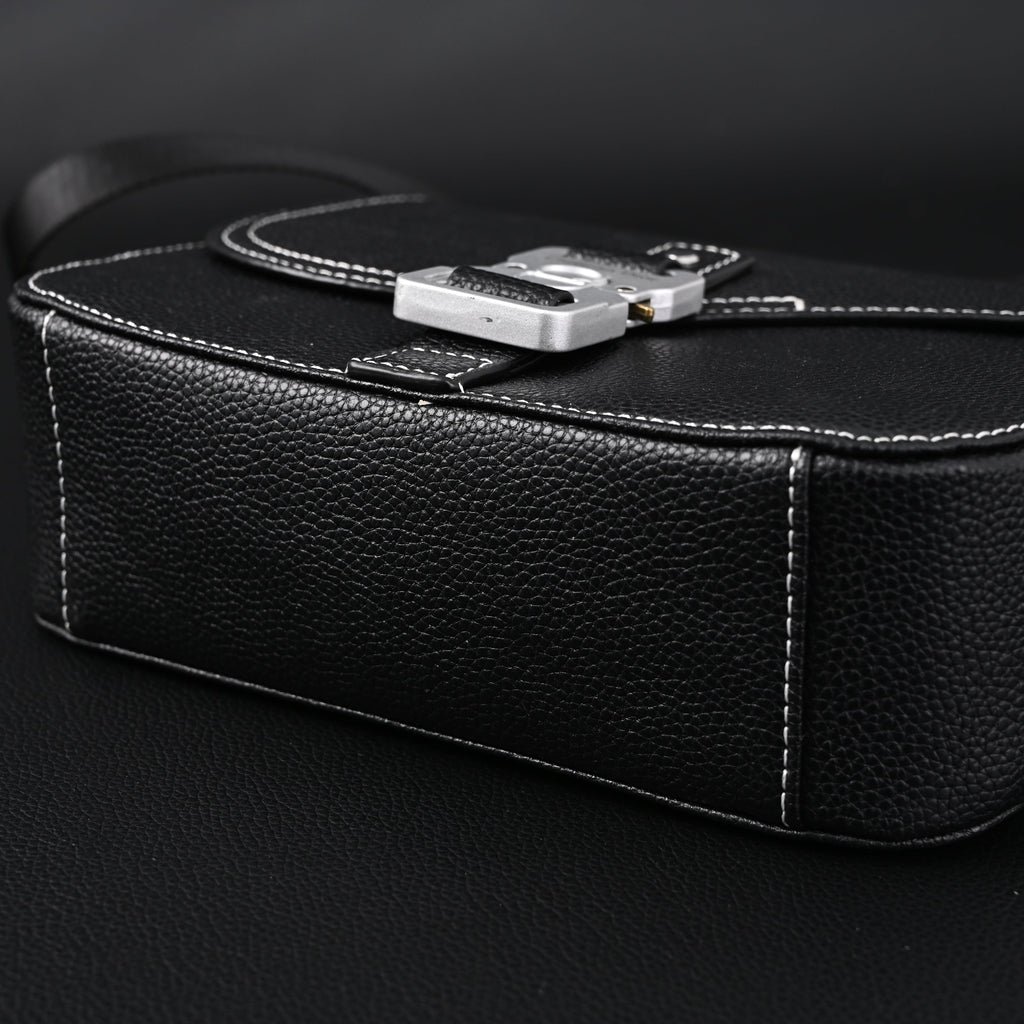 Dior Saddle Crossbody Bag – Black Grained Calfskin with Silver-Tone Hardware - Black with Silver-Tone Hardware