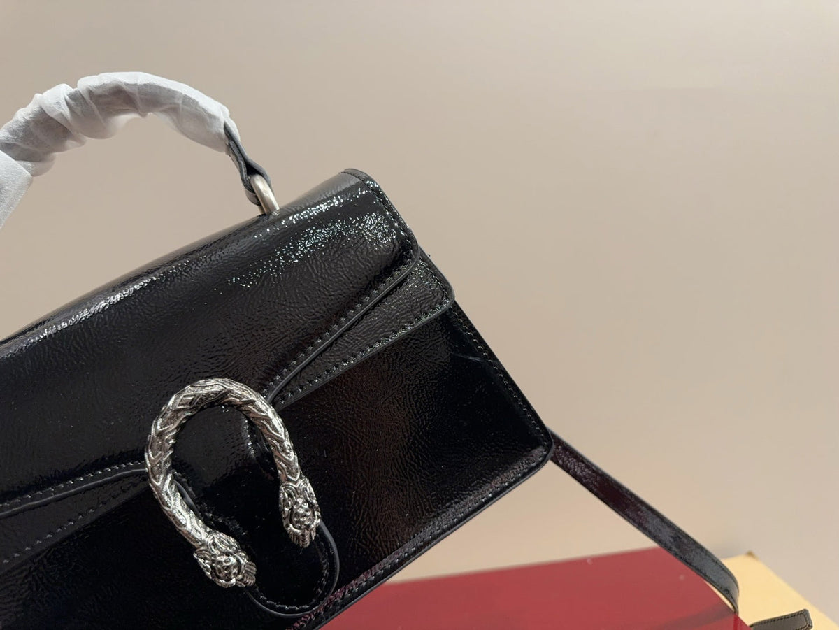 Gucci Glossy Black Handbag Crossbody