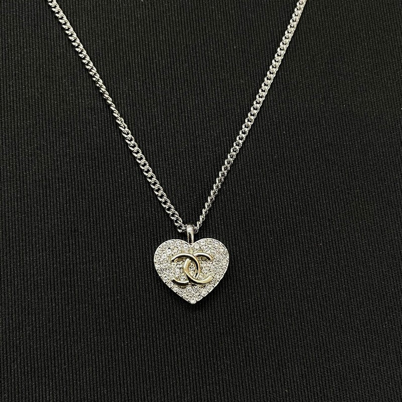 18K  Chanel Diamond Heart Necklace