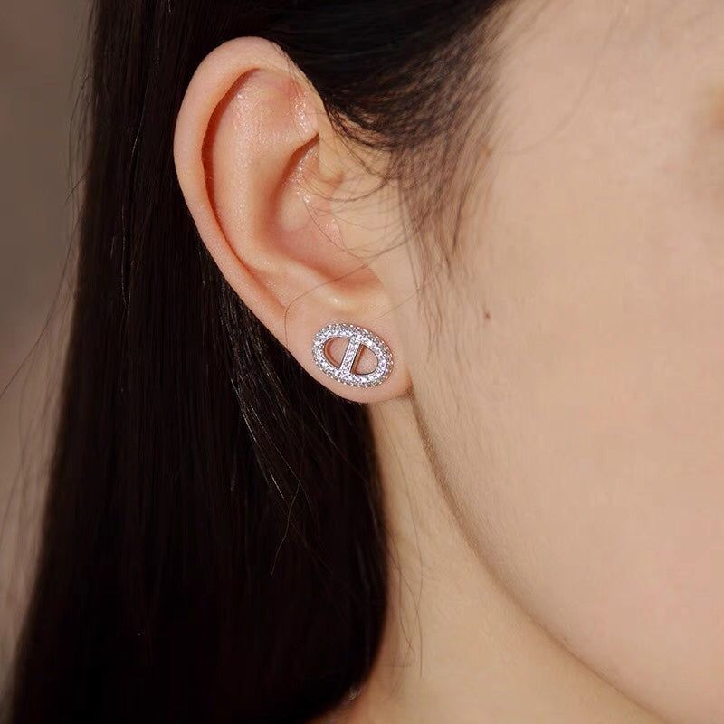 18K Farandole Diamond Hermes Earrings