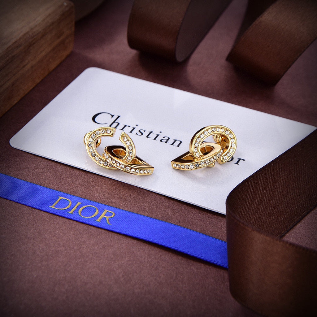 18K Dior Lock Earrings