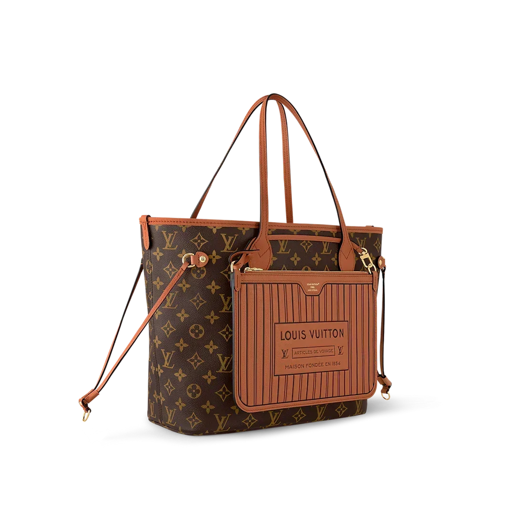Neverfull Inside Out MM Cognac Tote Bag