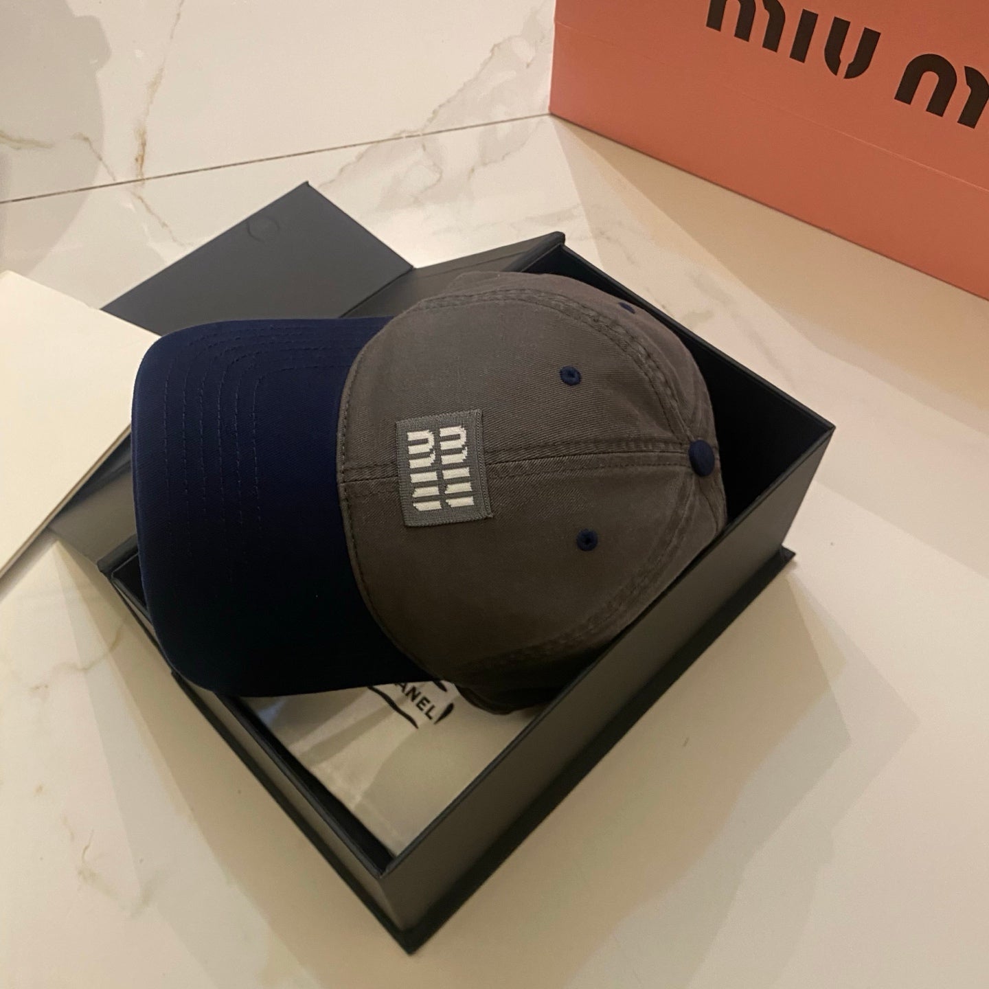 Miu Miu Contrast Color Baseball Cap